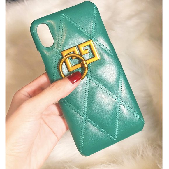 Female phone case soft leather green - Picture 2 of 3